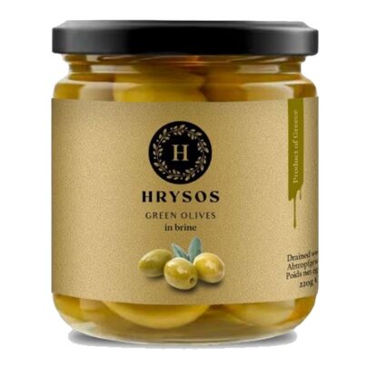 Olives Green in Brine | Hrysos - 380g (pcs)